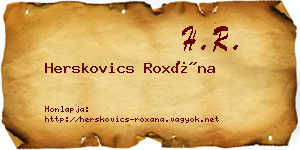 Herskovics Roxána névjegykártya