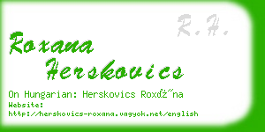 roxana herskovics business card